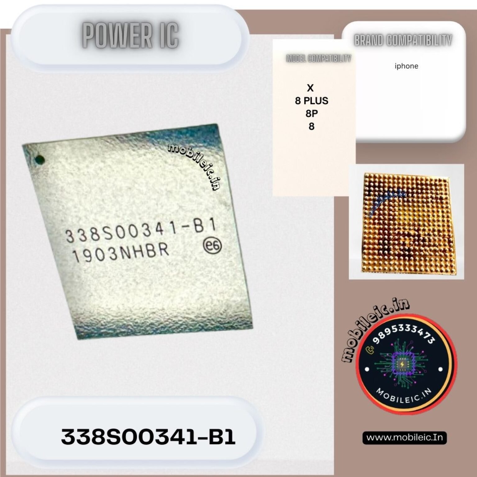 338S00341-B1 IC POWER MANAGEMENT IC FOR IPHONE X 8 PLUS 8P 8G BIG