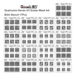 QIANLI SOLDER MASK REPAIR UV STENCIL FOR QUALCOMM 17 PIECES